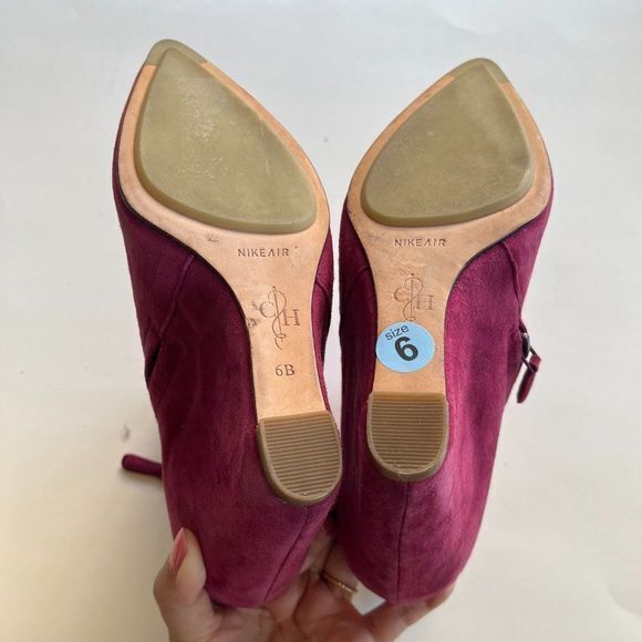 Cole Haan Verdi Winery Suede Wedge Booties Ankle Boots Womens Size 6B Shoes - Picture 7 of 7